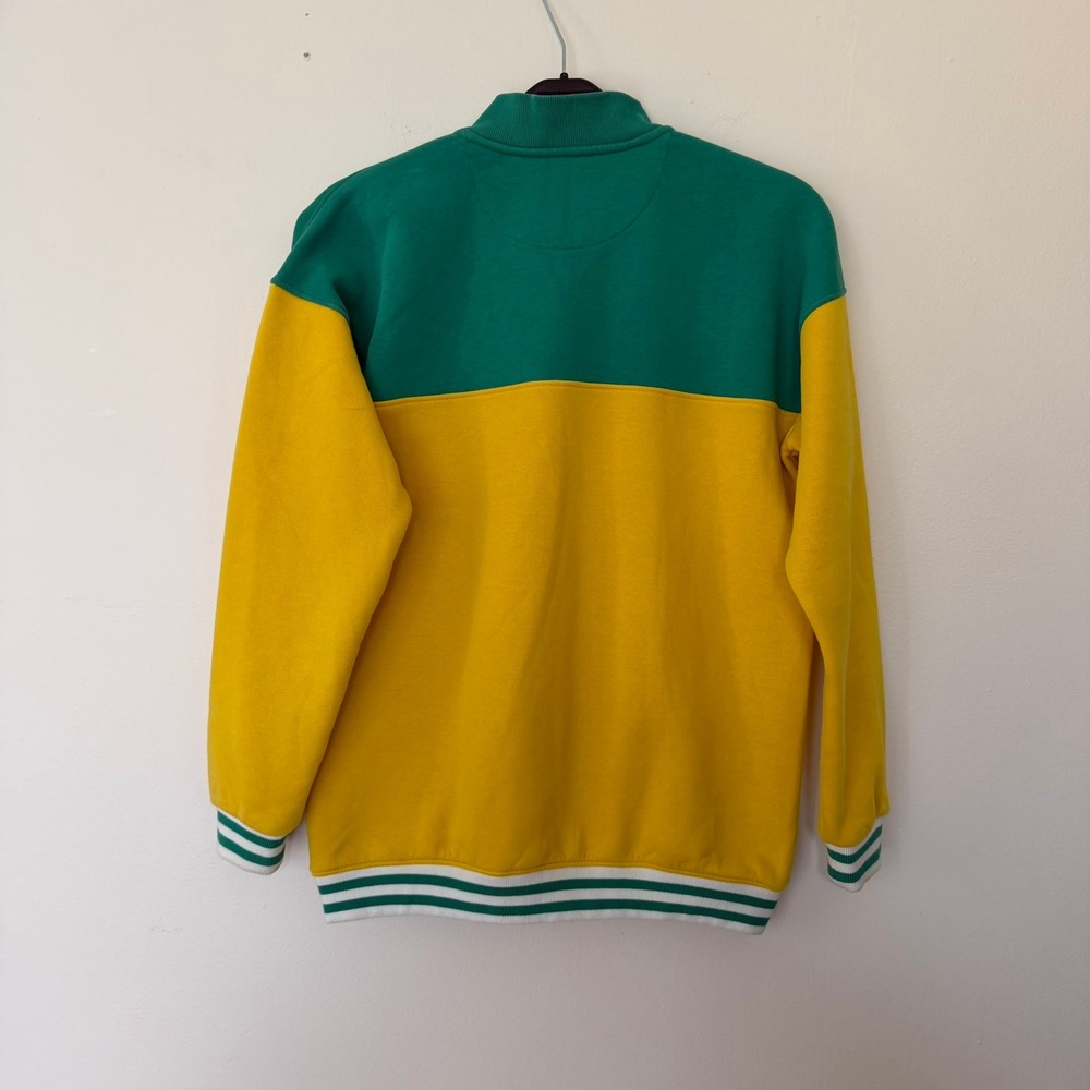 Allen Solly Youth 16 Years Colorblock Quarter Zip Flecce Sweatshirt - Picture 2 of 14